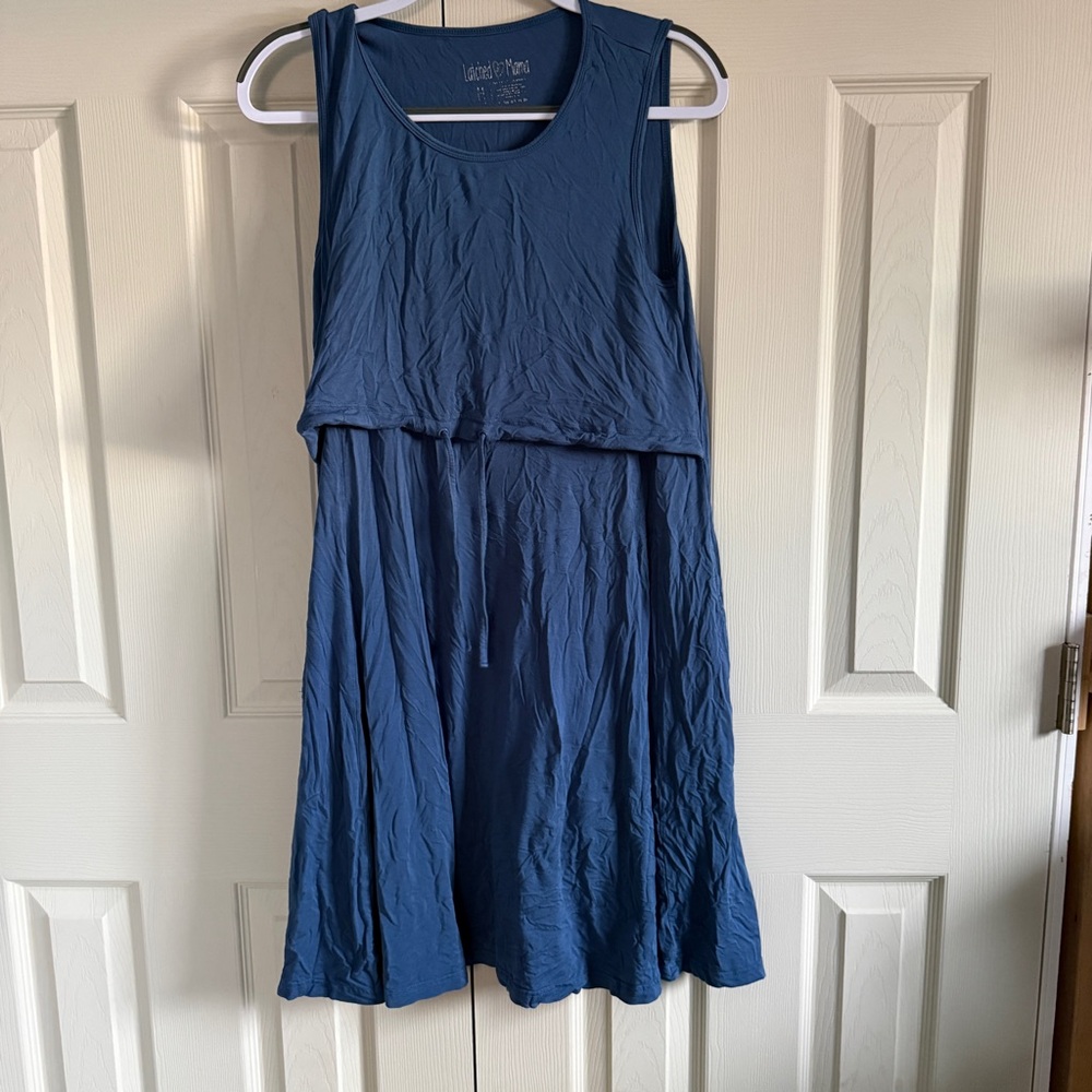 Latched Mama Nursing blue Dress size medium see description